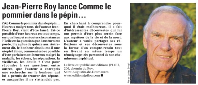 Article concernant Jean-Pierre Roy